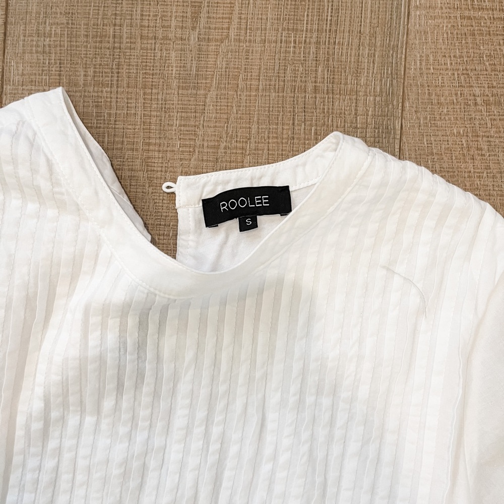 White smocked Roolee Dress size small